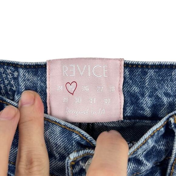 Revice Super 80s High Rise Button Fly Distressed Straight Leg Rigid Jeans SZ 25 - Picture 12 of 15